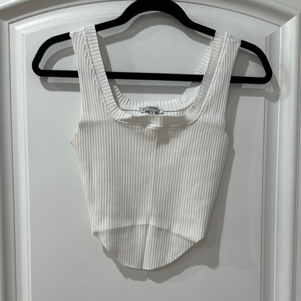 Cotton Citizen White Ribbed Fitted Tank Top NWOT , size S